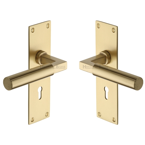 Bauhaus Door Handle on Plate