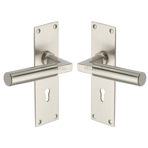 Bauhaus Door Handle on Plate