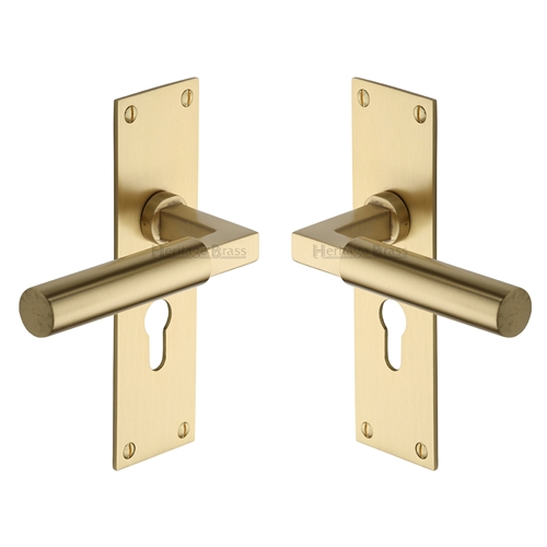 Bauhaus Door Handle on Plate