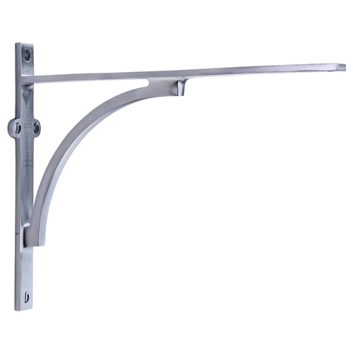Heritage Brass Arch Shelf Bracket in Satin Chrome