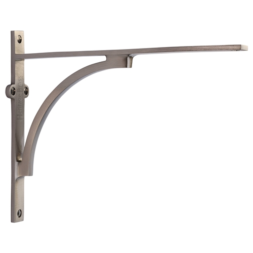 Heritage Brass Arch Shelf Bracket in Satin Nickel