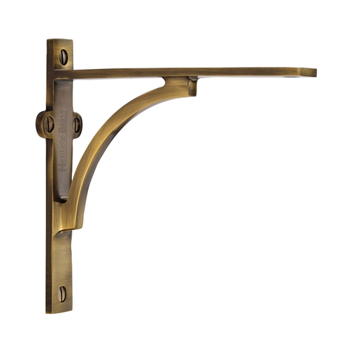 Heritage Brass Arch Shelf Bracket in Antique Brass