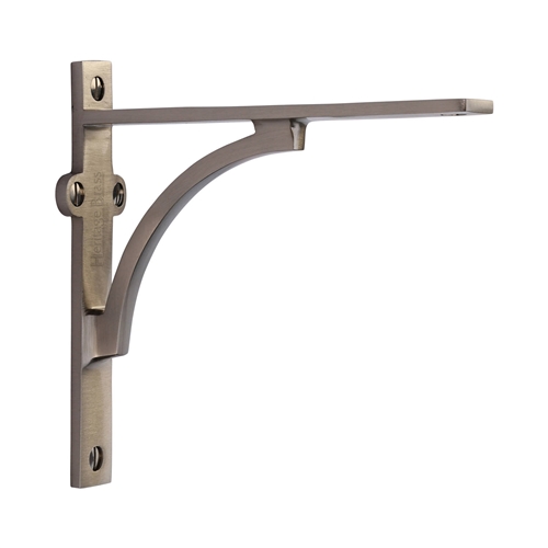 Heritage Brass Arch Shelf Bracket in Satin Nickel