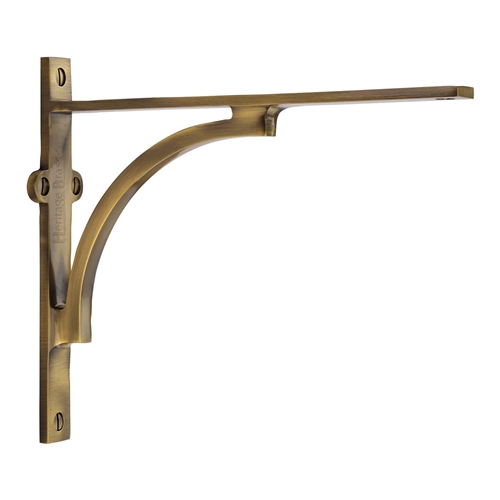 Heritage Brass Arch Shelf Bracket in Antique Brass