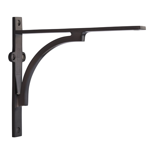 Heritage Brass Arch Shelf Bracket in Matt Bronze