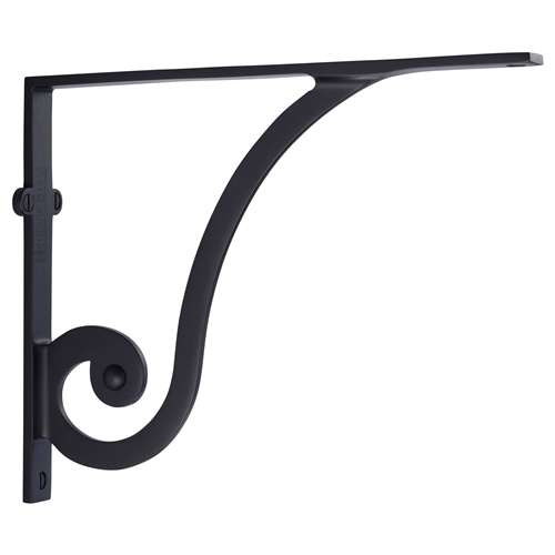 Heritage Brass Ornate Shelf Bracket in Matt Black