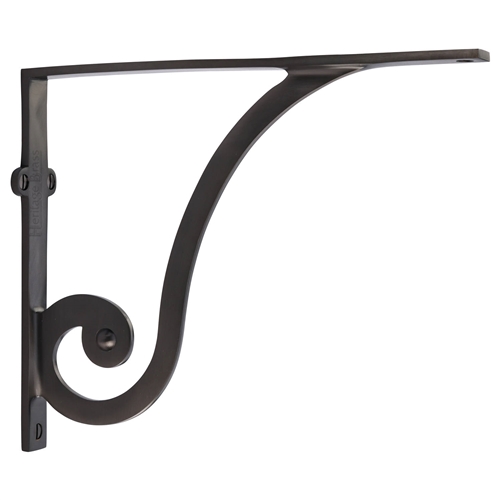 Heritage Brass Ornate Shelf Bracket in Matt Bronze
