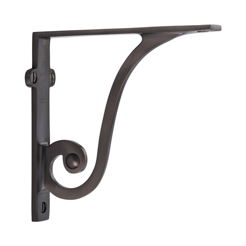 Heritage Brass Ornate Shelf Bracket in Matt Bronze