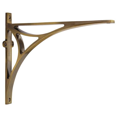 Heritage Brass Bridge Shelf Bracket in Antique Brass