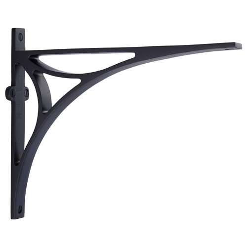 Heritage Brass Bridge Shelf Bracket in Matt Black