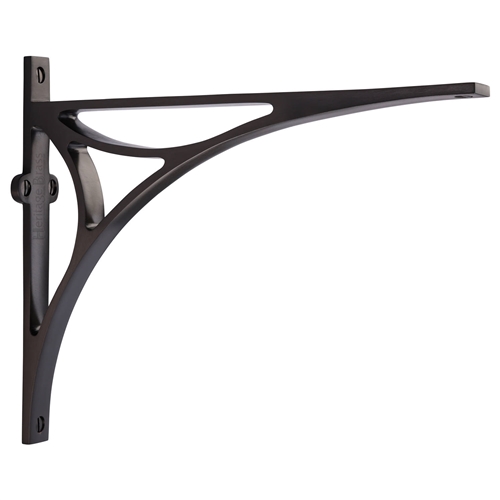Heritage Brass Bridge Shelf Bracket in Matt Bronze