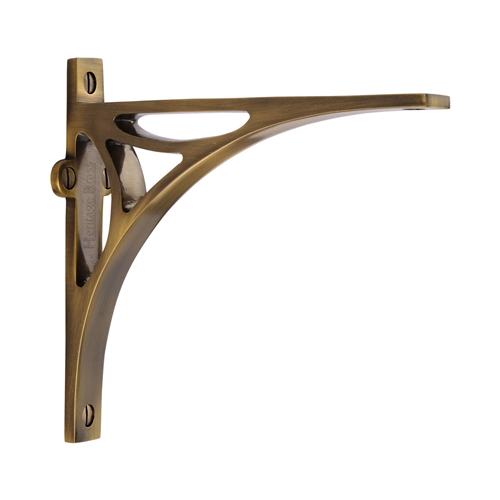 Heritage Brass Bridge Shelf Bracket in Antique Brass