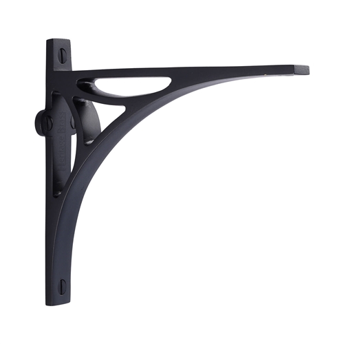 Heritage Brass Bridge Shelf Bracket in Matt Black
