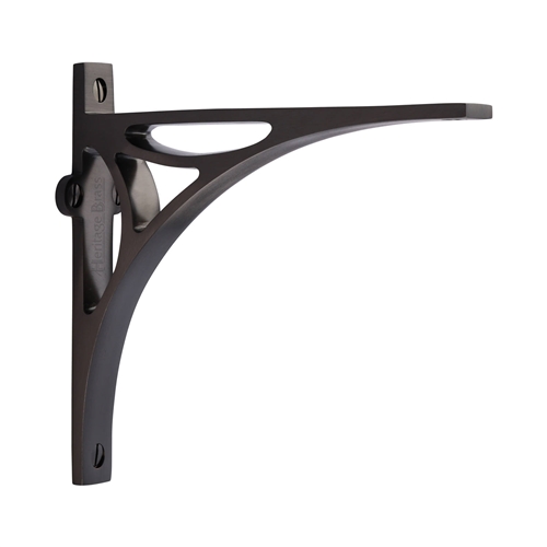 Heritage Brass Bridge Shelf Bracket in Matt Bronze