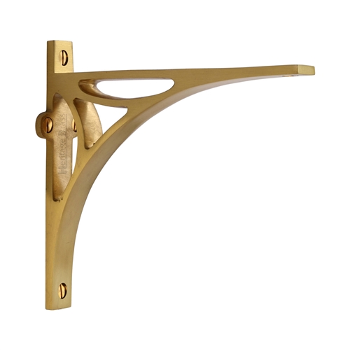 Heritage Brass Bridge Shelf Bracket in Satin Brass