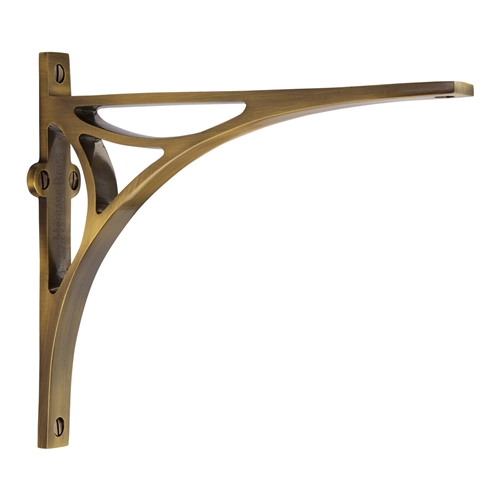 Heritage Brass Bridge Shelf Bracket in Antique Brass