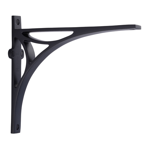 Heritage Brass Bridge Shelf Bracket in Matt Black
