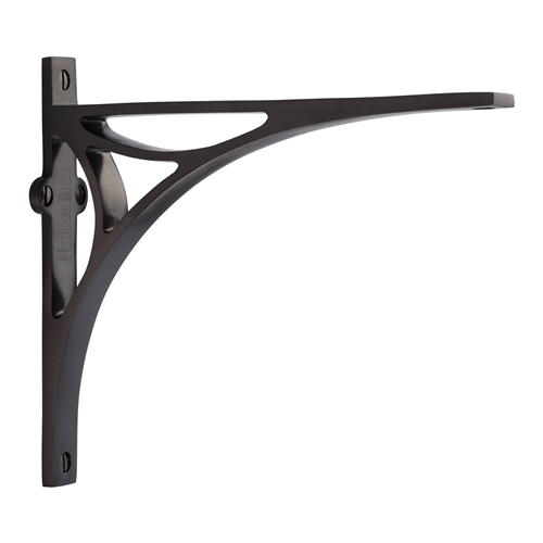Heritage Brass Bridge Shelf Bracket in Matt Bronze