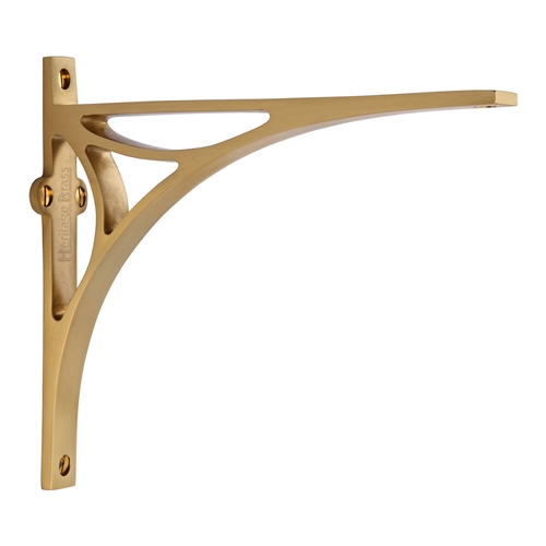Heritage Brass Bridge Shelf Bracket in Satin Brass