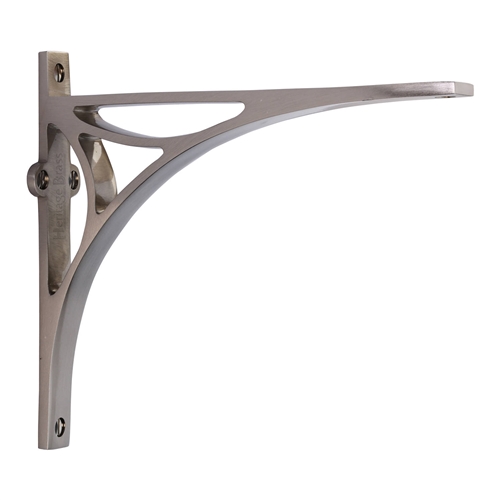 Heritage Brass Bridge Shelf Bracket in Satin Nickel