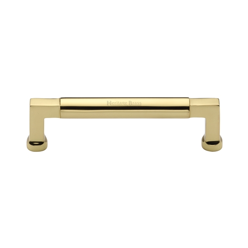 Bauhaus Cabinet Pull Handle in Unlacquered Brass