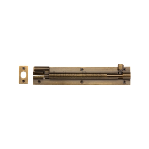 Necked Bolt in Antique Brass