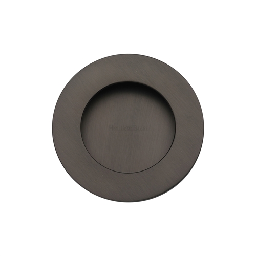 Round Flush Pull Matt Bronze finish