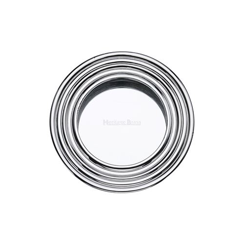 Round Reeded Flush Pull 