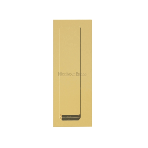 Flush Pull – Swing Door in Polished Brass