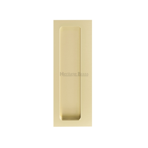 Flush Pull – Swing Door in Satin Brass