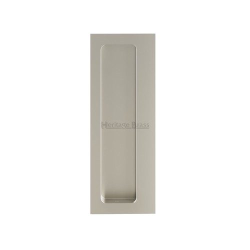 Flush Pull – Swing Door in Satin Nickel