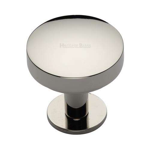 Domed Disc Cabinet Knob with Rose