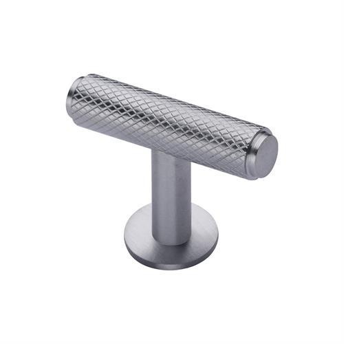Knurled T-Bar Cabinet Knob with Rose