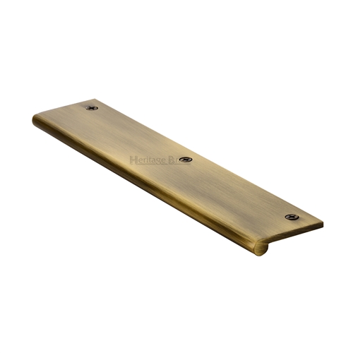 Edge Pull Cabinet Handle in Antique Brass