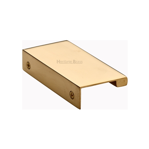 EPTR Edge Pull Cabinet Handle in Unlacquered Brass