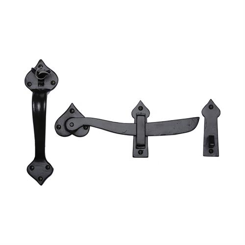 Black Iron Curved Gate Latch