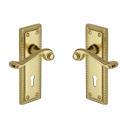Georgian Door Handle on Plate