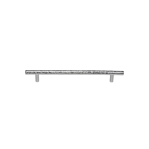 T-Bar Cabinet Pull Hammered Design in Polished Chrome