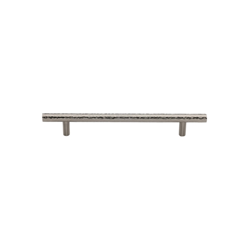 T-Bar Cabinet Pull Hammered Design in Satin Nickel