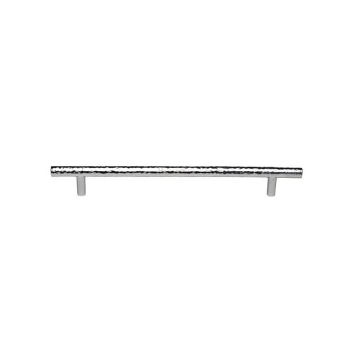 T-Bar Cabinet Pull Hammered Design in Polished Chrome