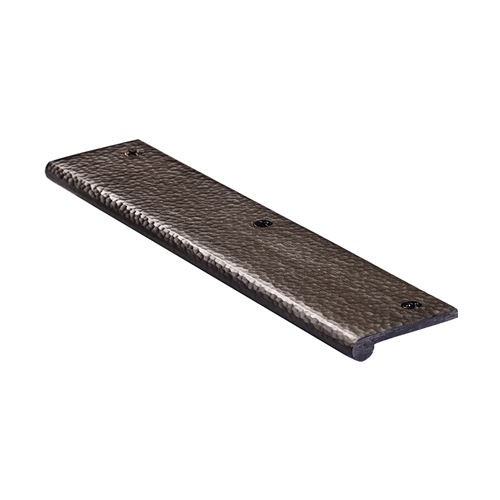 Edge Pull Cabinet Handle Hammered Design - 38mm Width in Matt Bronze