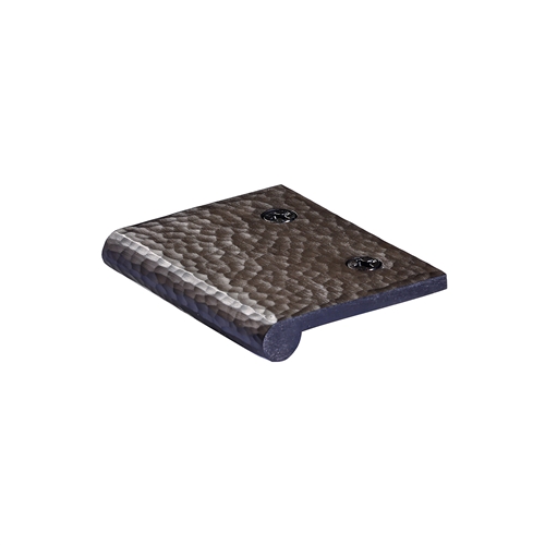 Edge Pull Cabinet Handle Hammered Design - 38mm Width in Matt Bronze
