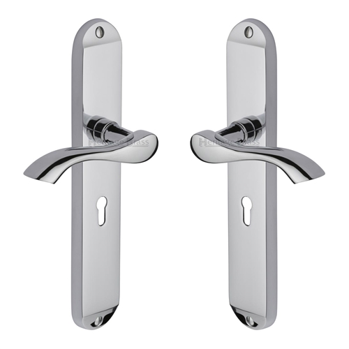 Algarve Long Door Handle on Plate