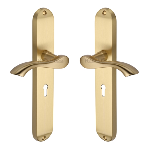 Algarve Long Door Handle on Plate