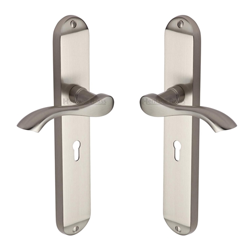 Algarve Long Door Handle on Plate
