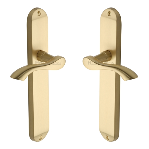 Algarve Long Door Handle on Plate