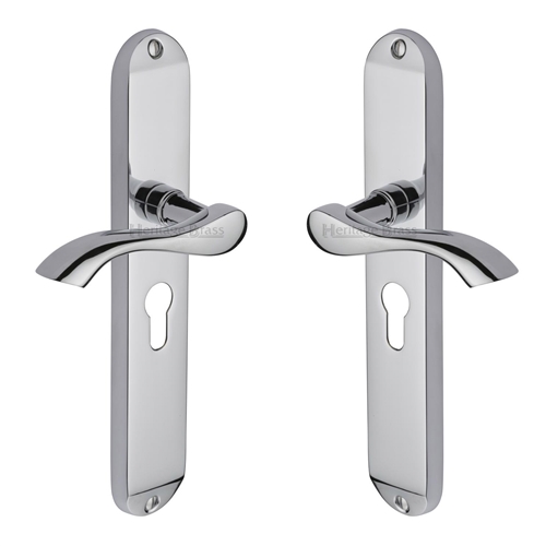 Algarve Long Door Handle on Plate