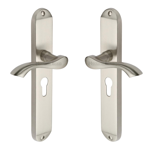 Algarve Long Door Handle on Plate