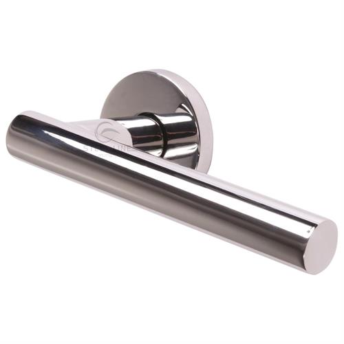 Tubular Door Handle on Round Rose