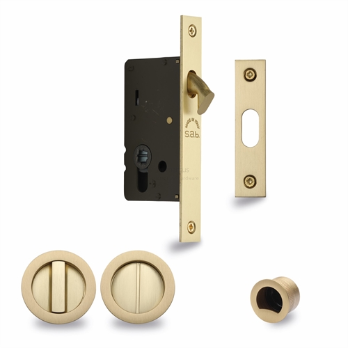 Sliding Lock with Round Privacy Turns